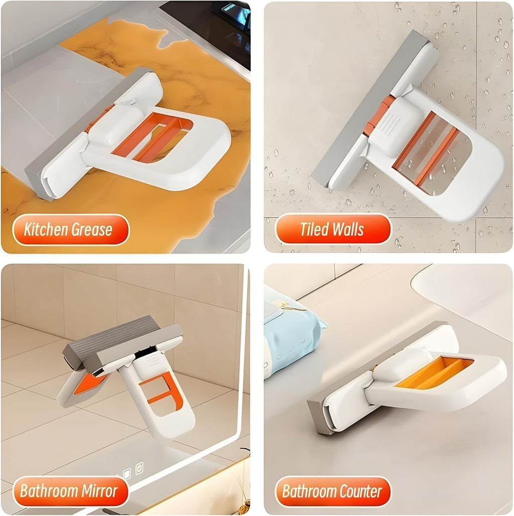 02 PCs Foldable Desktop Mini Sponge Mop